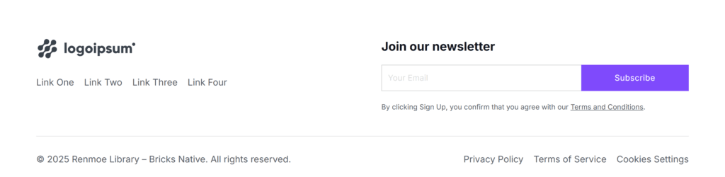 Footers – Renmoe Library – Bricks Native